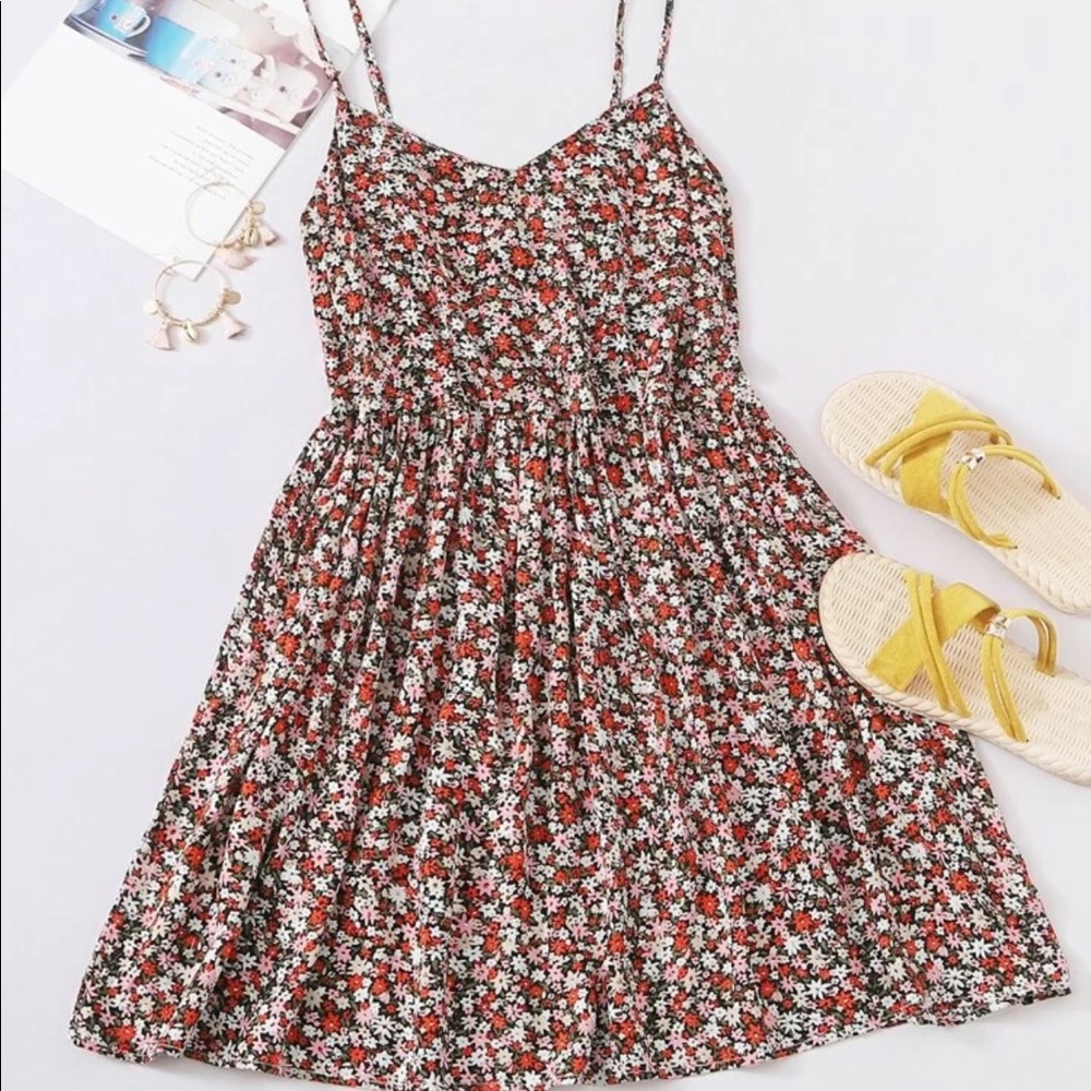 Ditsy Floral Flare Hem Dress